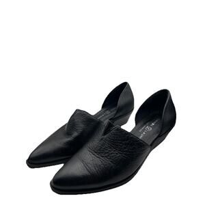 Chinese Laundry Womens Sz 8.5 pebbled leather slip on shooties stacked heel